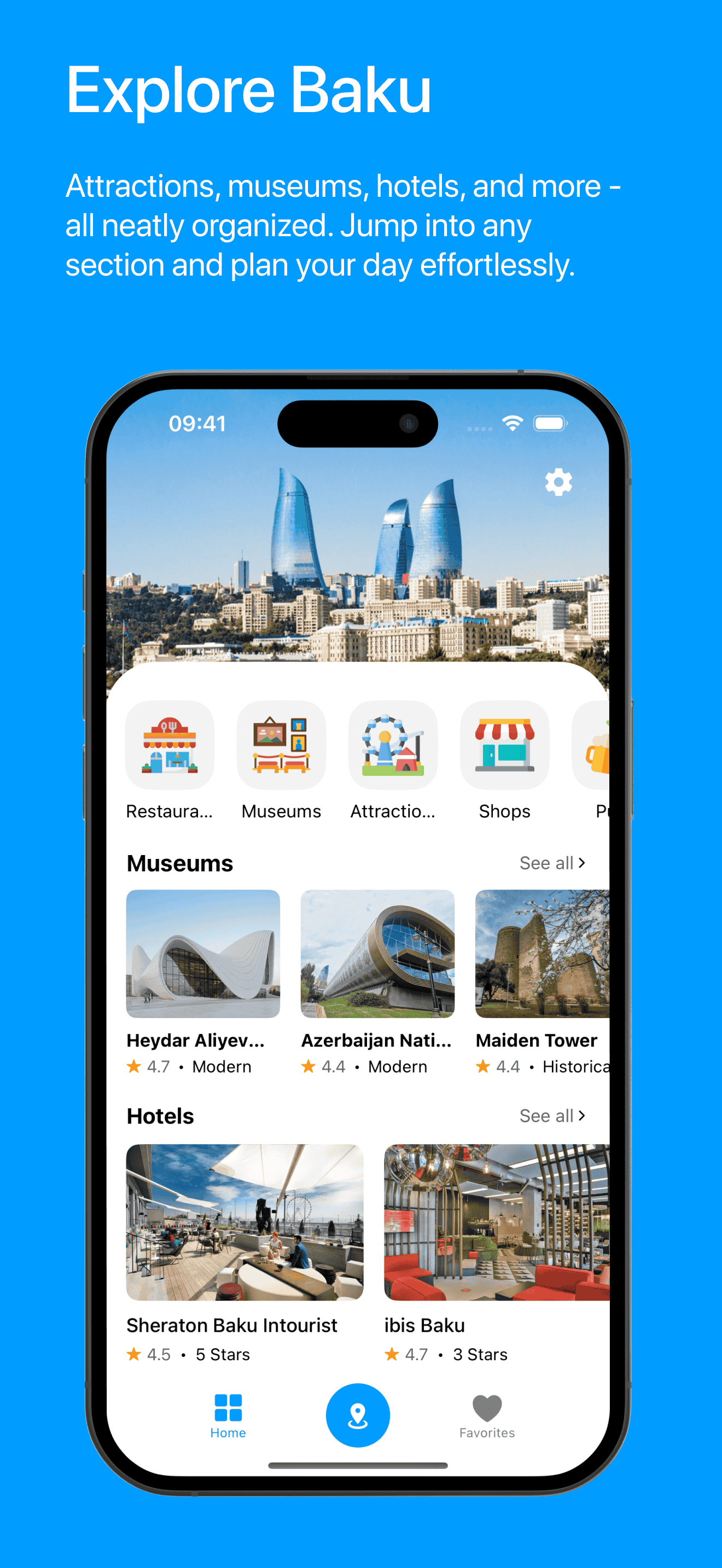 Visit Baku Main Page Screenshot
