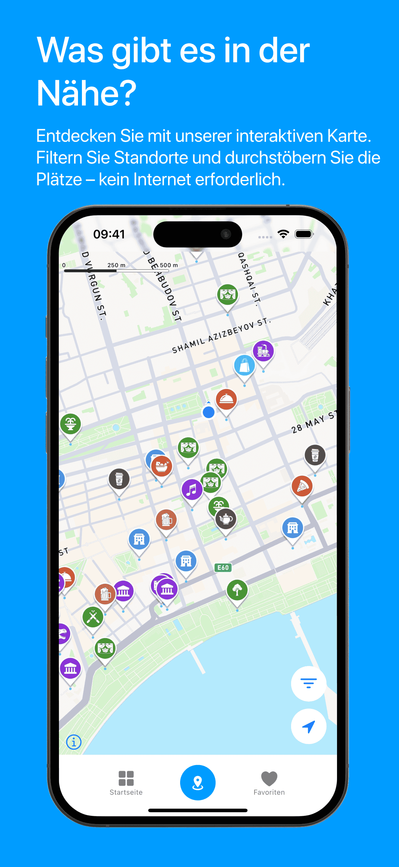 Visit Baku Map Page Screenshot