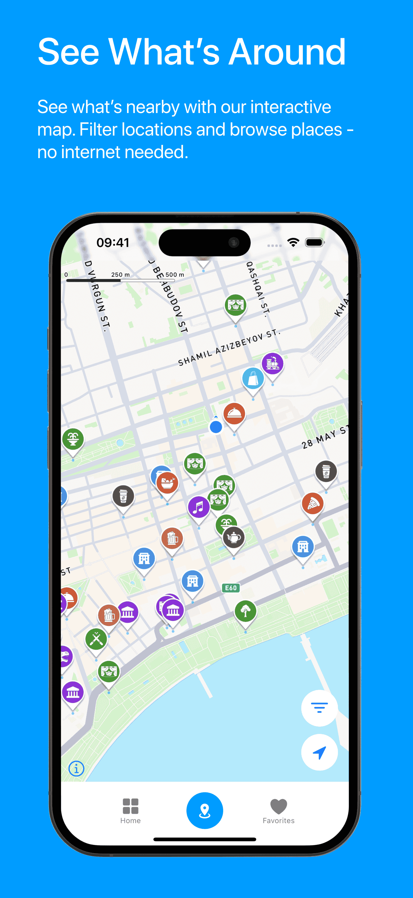 Visit Baku Map Page Screenshot