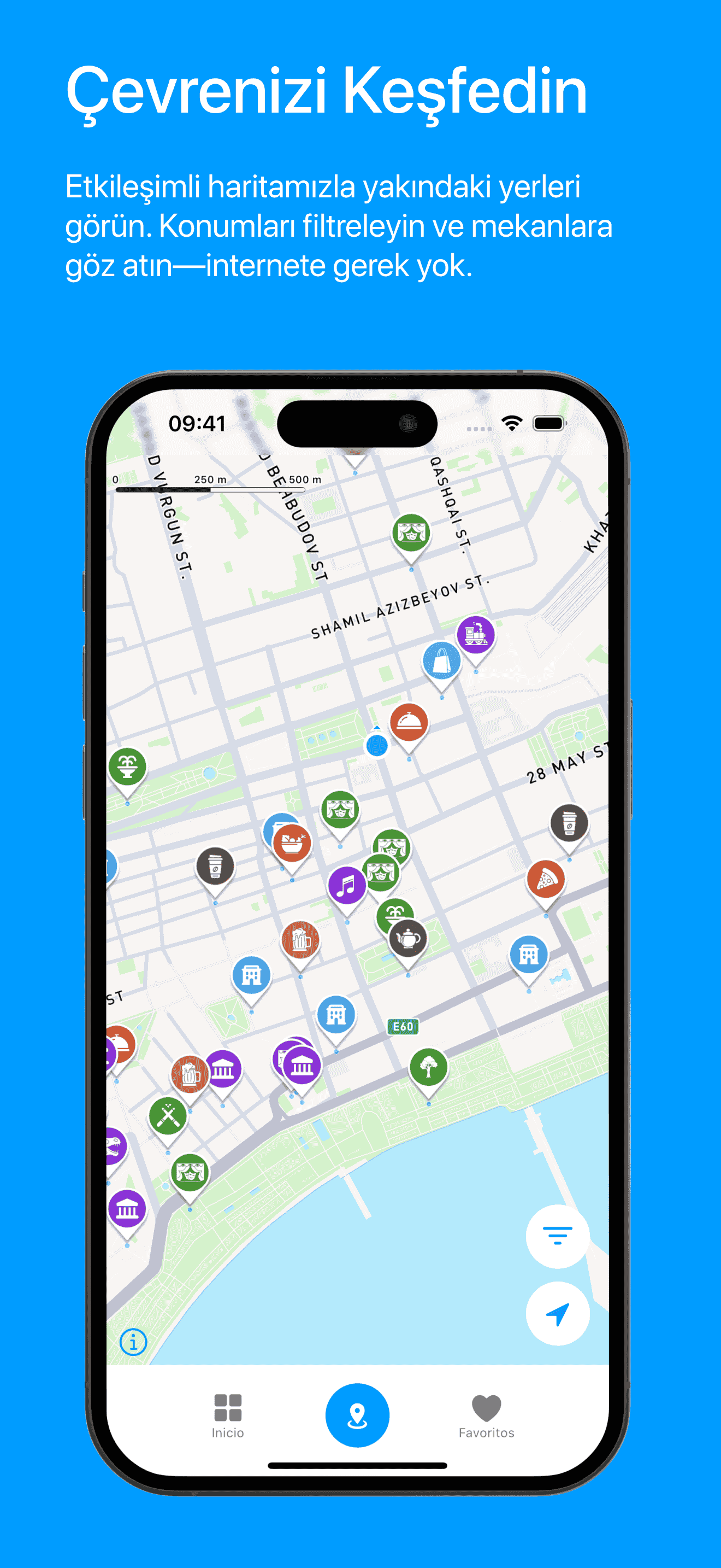 Visit Baku Map Page Screenshot