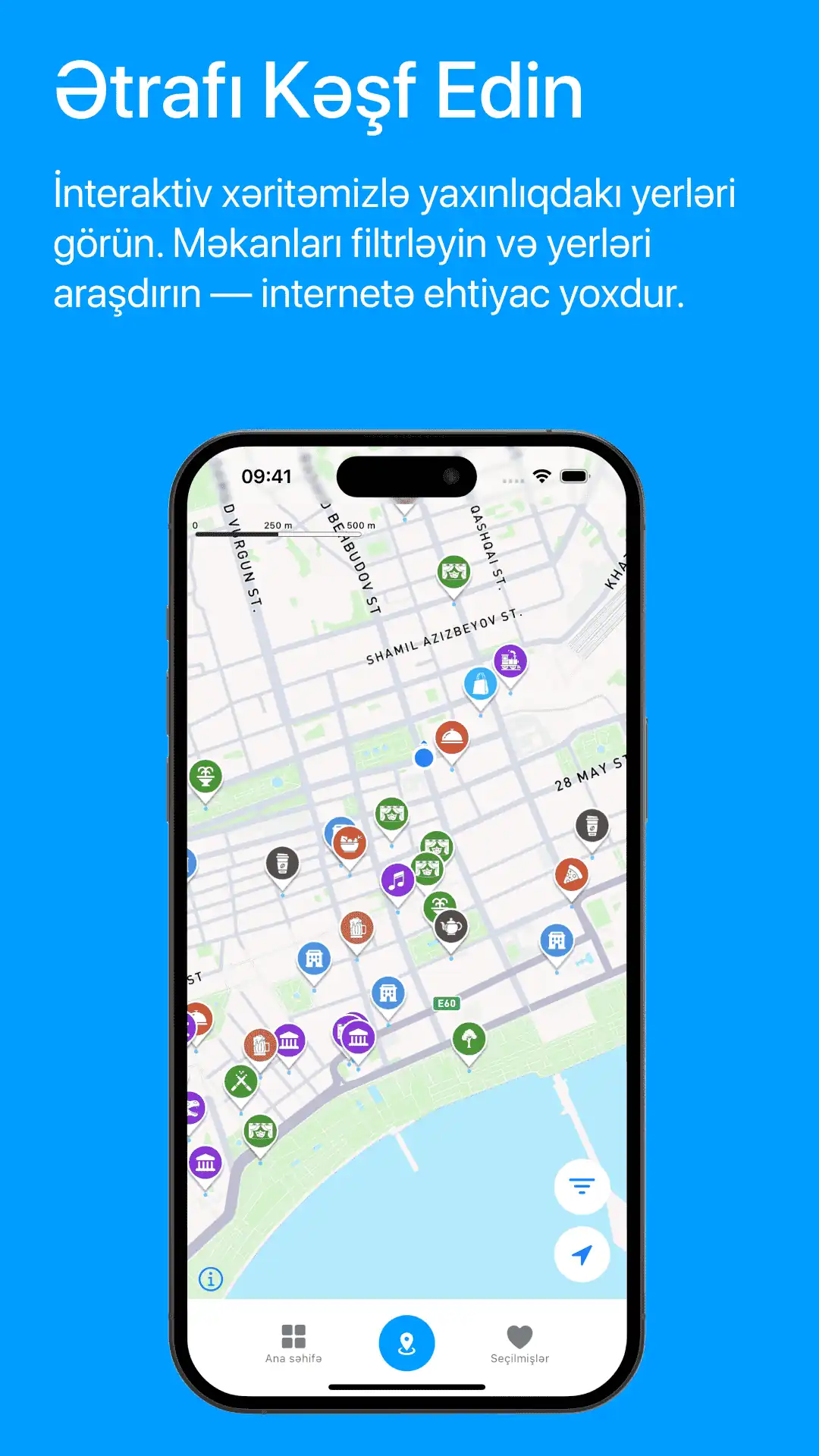 visit baku map page screenshot