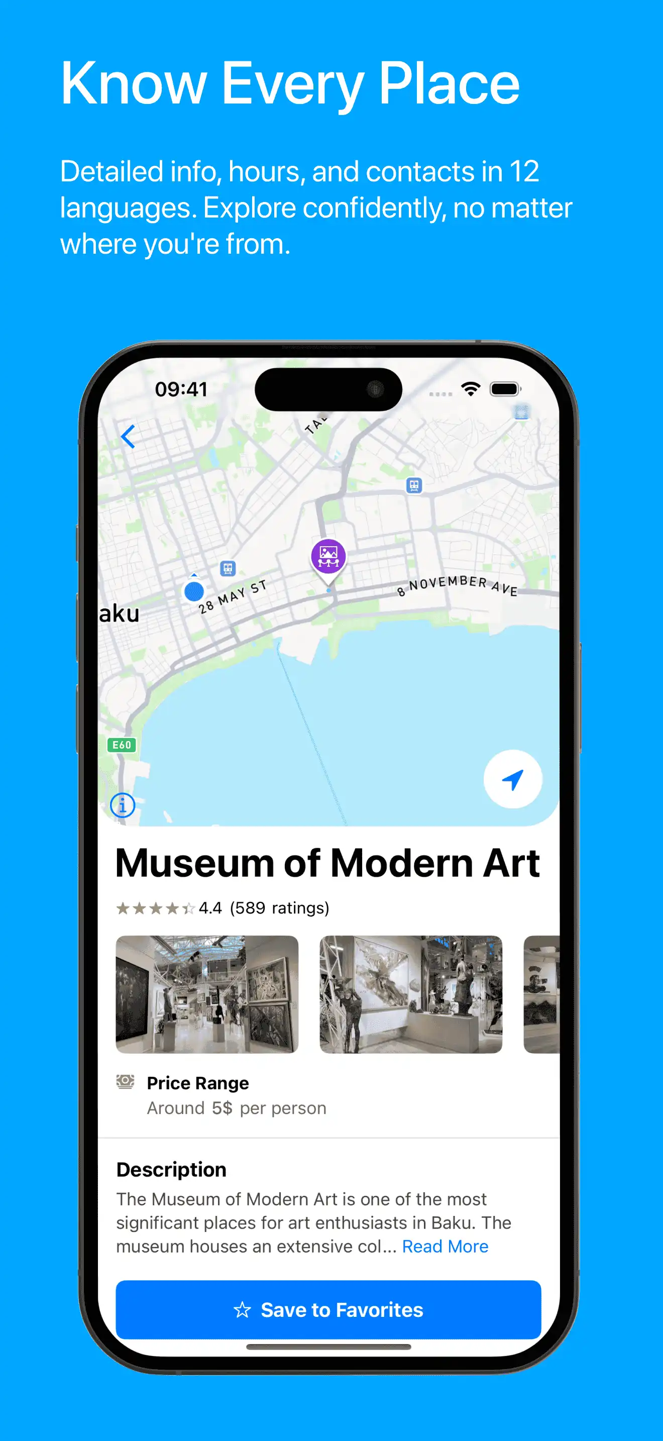 Visit Baku Place Page Screenshot