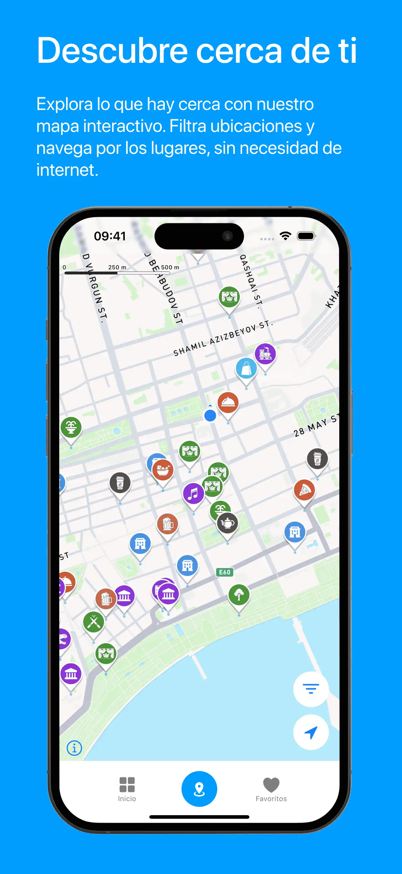visit baku map page screenshot