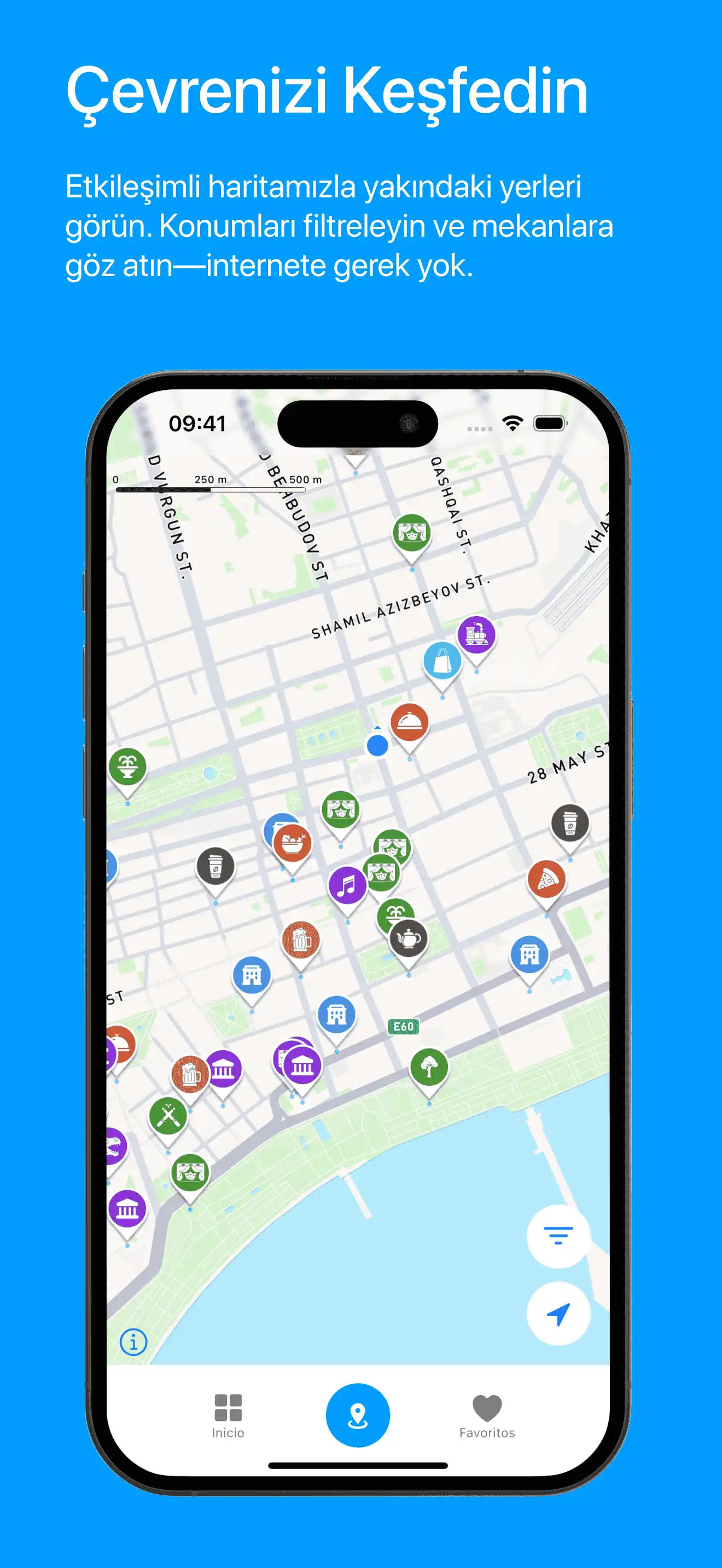 visit baku map page screenshot