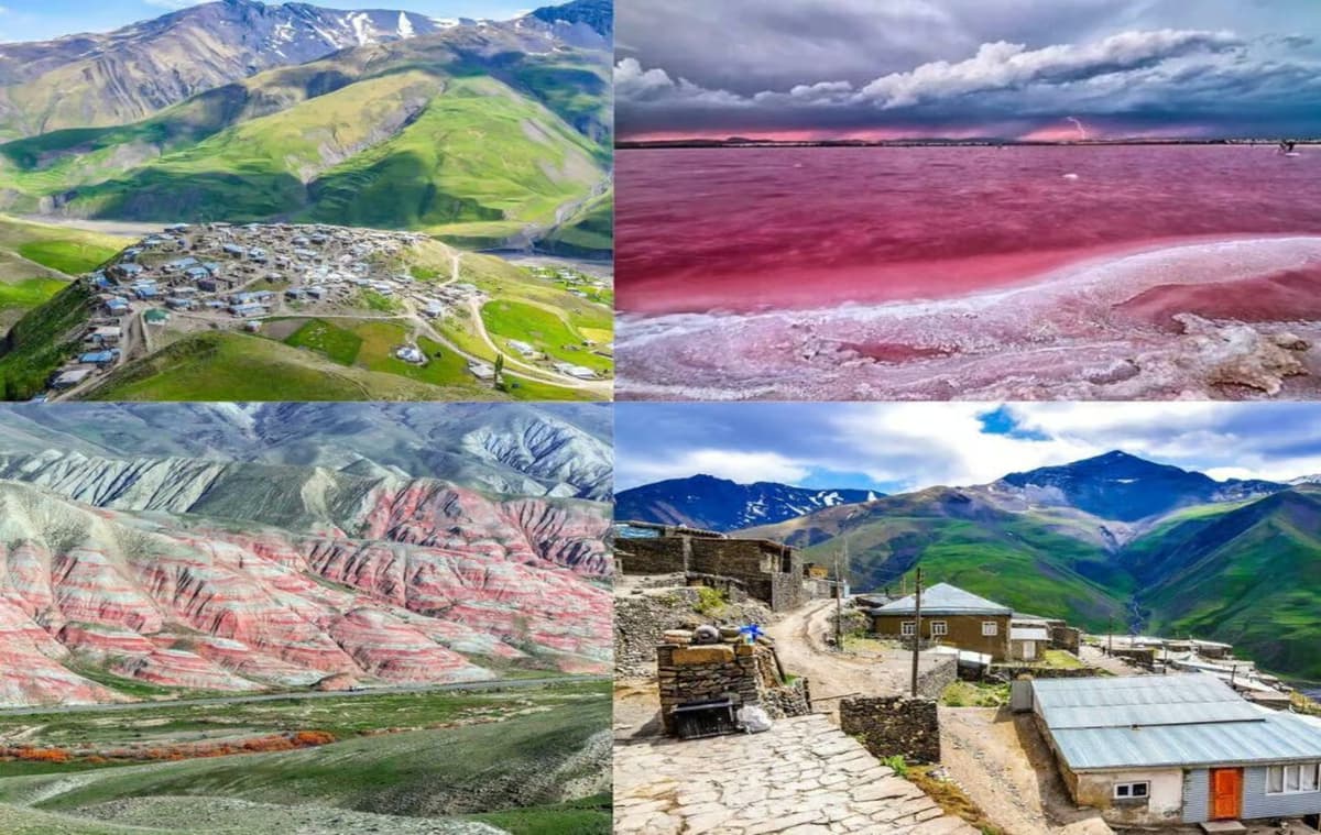 Baku: lago rosa, Khinalig, Quba e montagne «candy cane» — off-road e pranzo