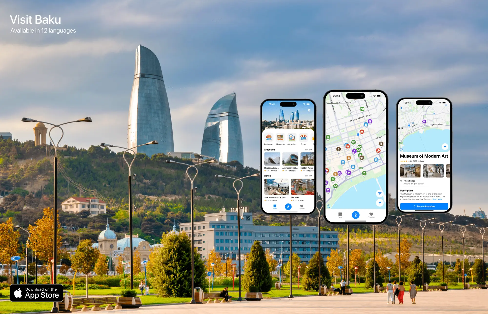 Reiseführer Baku: Sehenswürdigkeiten und die Visit Baku App